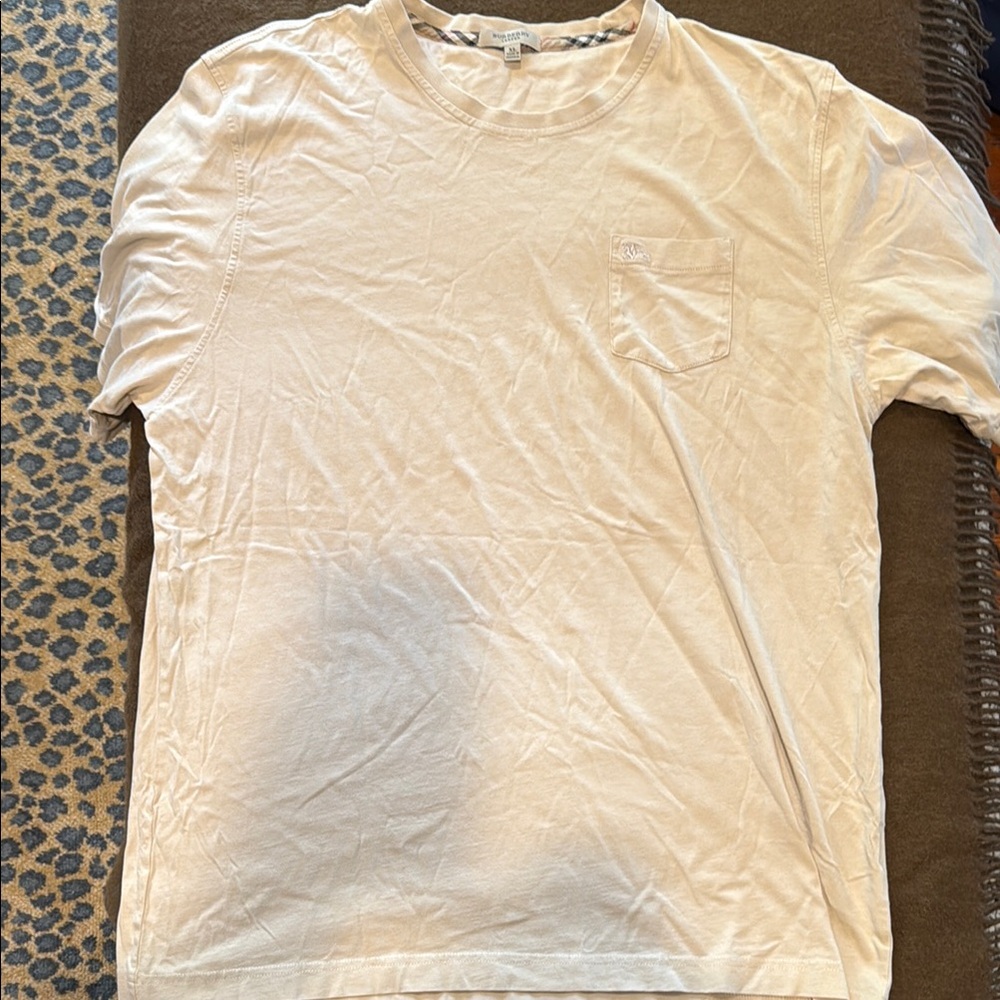 Men's Burberry Cream T-Shirt